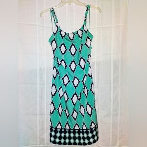 5/$50 EUC Crown & Ivy South of The Border A-Line Dress Teal Sz. S